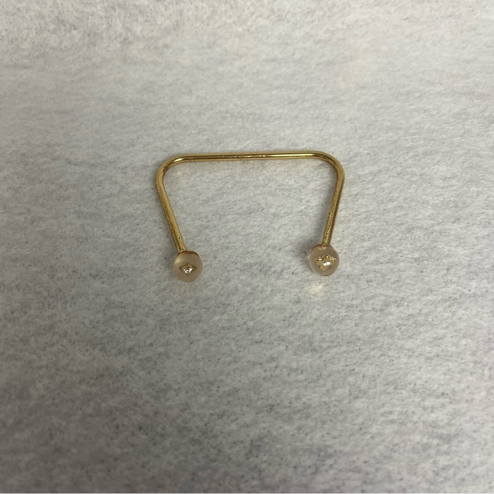 LOUIS VUITTON Wire Bracelet Gold Tone Ball Tips Fluer